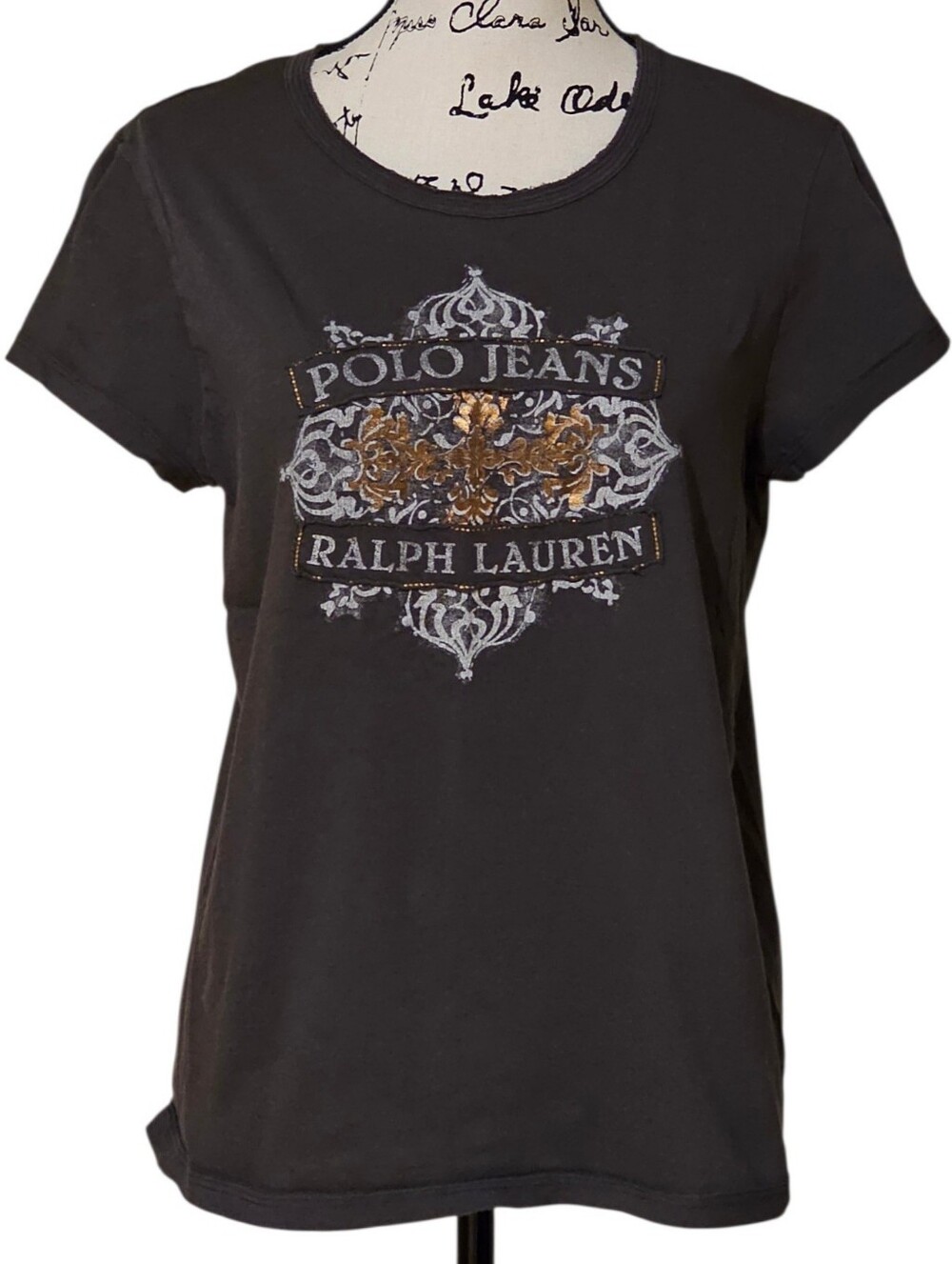 Ralph Lauren Polo Jeans Charcoal Grey Graphic Tee